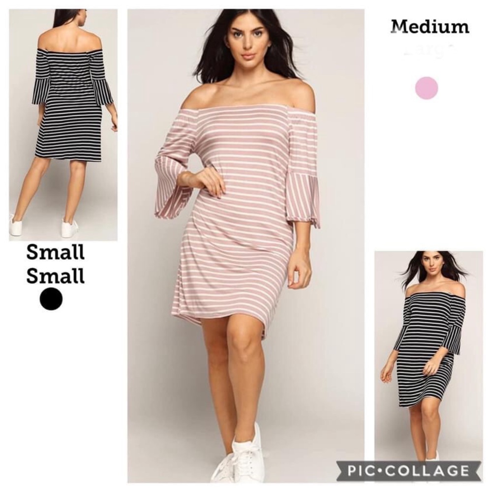 Black Short Dress offshoulder